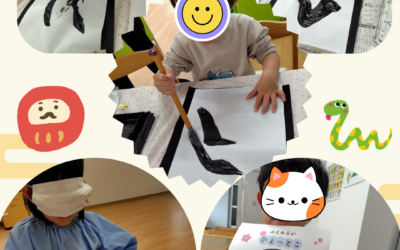書初め＆福笑い